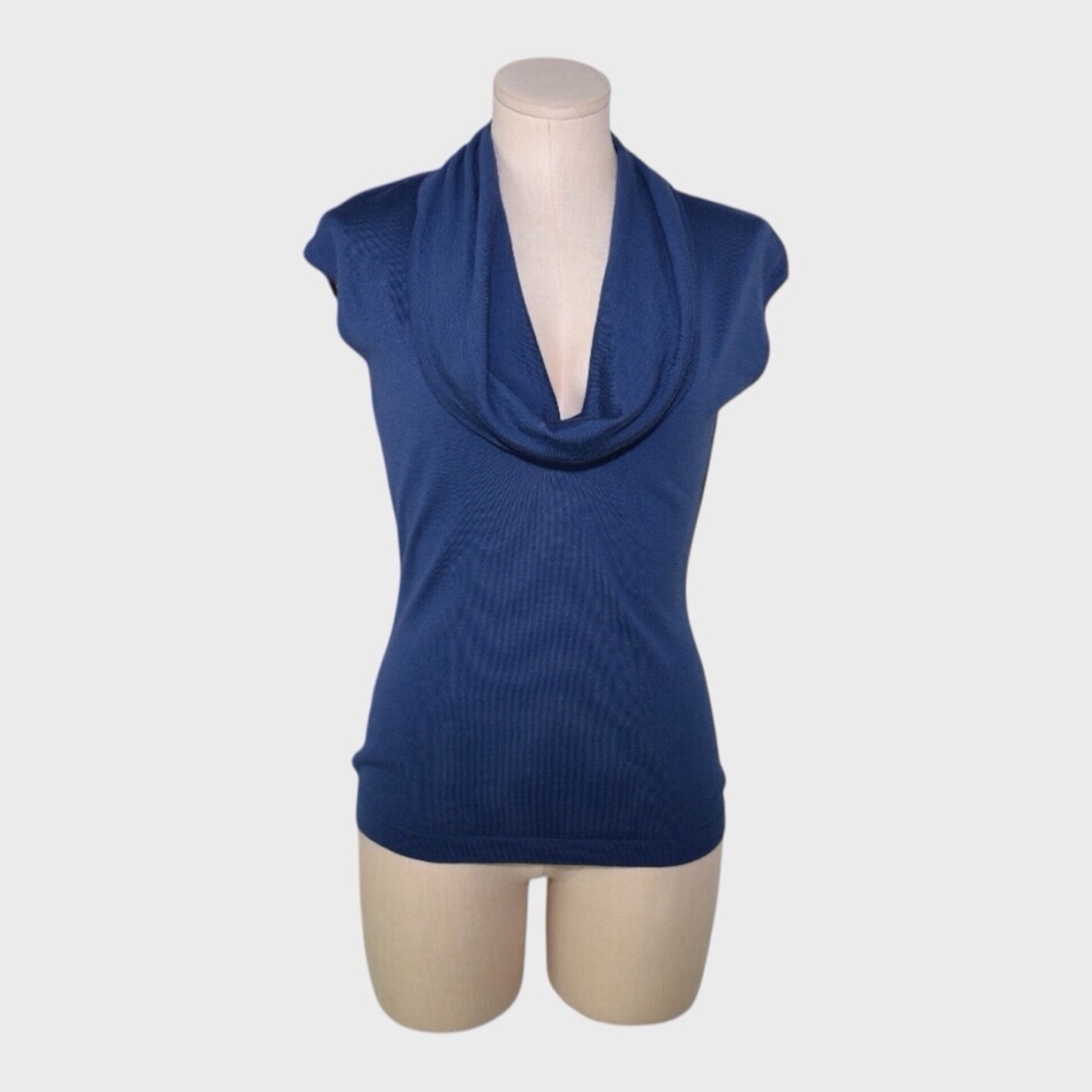 Lafayette 148 Wool Cowl Neck Sleeveless Sweater Top